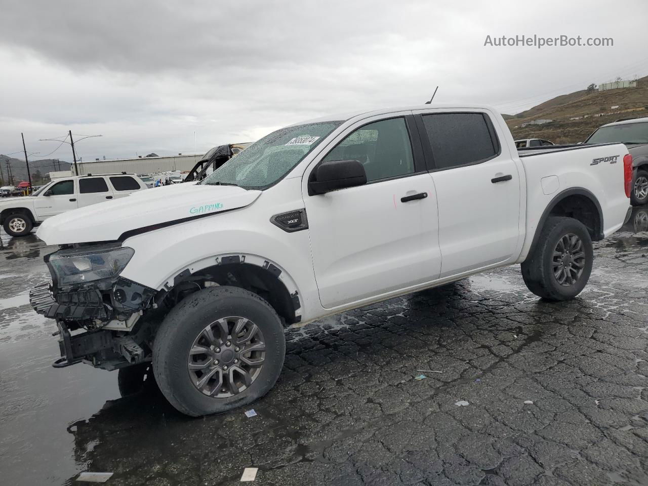 2019 Ford Ranger Xl White vin: 1FTER4FH0KLB03064