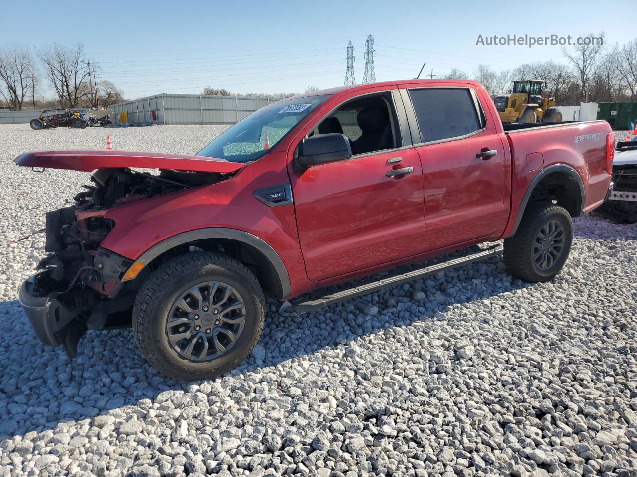 2020 Ford Ranger Xl Red vin: 1FTER4FH0LLA14340