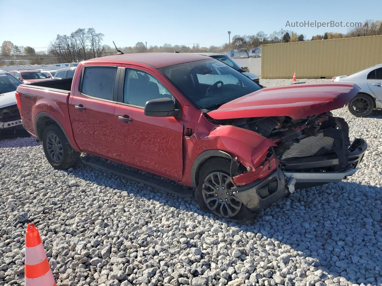 2020 Ford Ranger Xl Red vin: 1FTER4FH0LLA14340