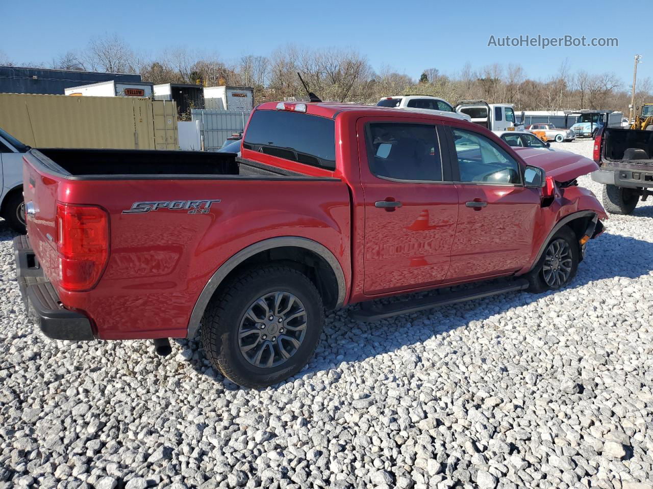 2020 Ford Ranger Xl Red vin: 1FTER4FH0LLA14340