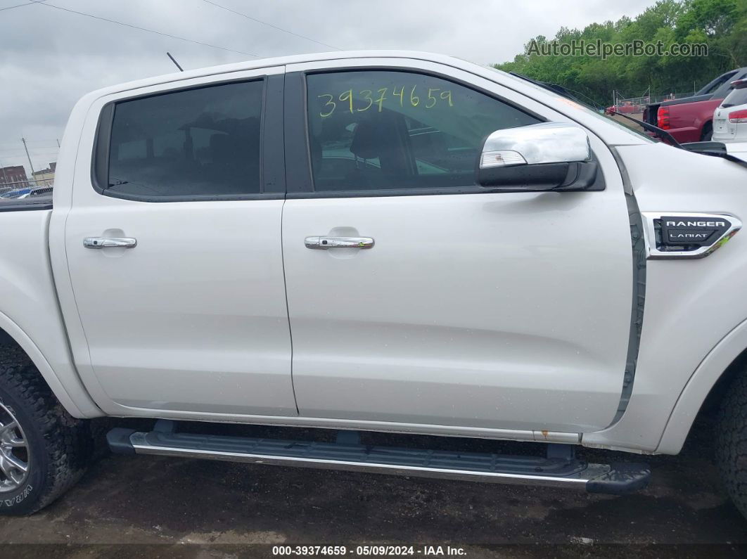 2019 Ford Ranger Lariat White vin: 1FTER4FH1KLA64842