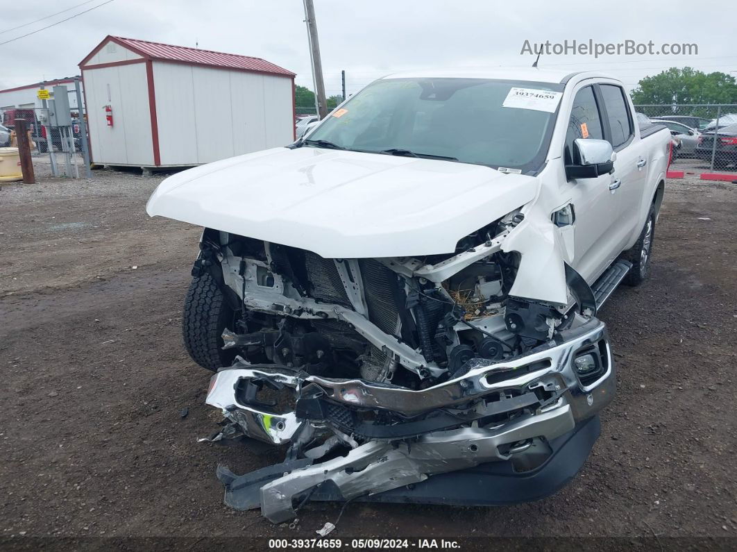 2019 Ford Ranger Lariat White vin: 1FTER4FH1KLA64842