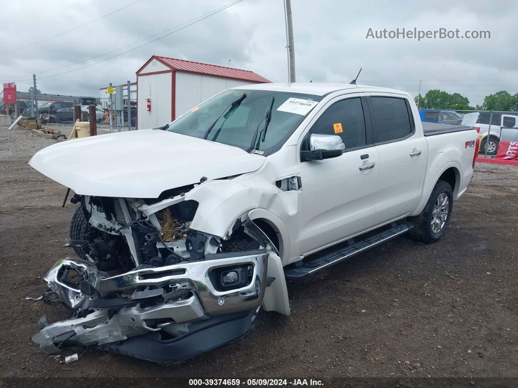 2019 Ford Ranger Lariat White vin: 1FTER4FH1KLA64842