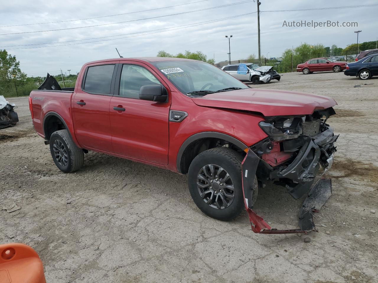 2020 Ford Ranger Xl Red vin: 1FTER4FH1LLA38081