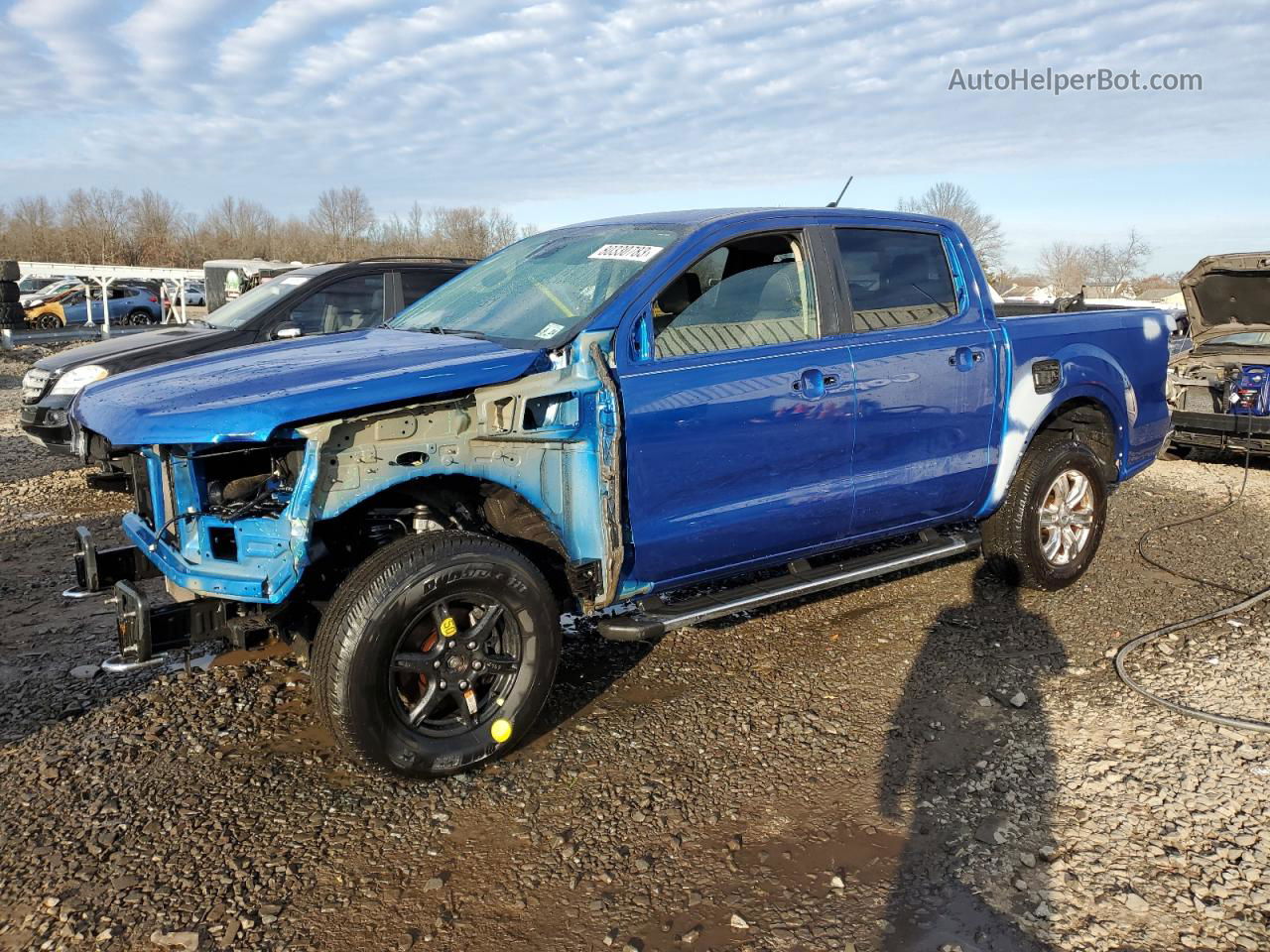 2019 Ford Ranger Xl Blue vin: 1FTER4FH2KLA07128