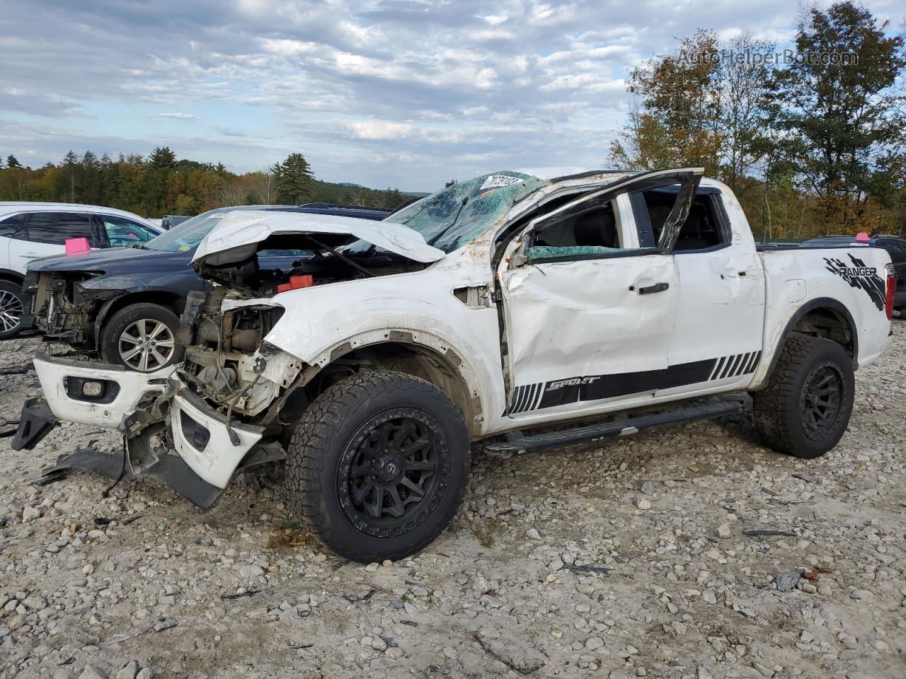 2019 Ford Ranger Xl White vin: 1FTER4FH2KLA16248