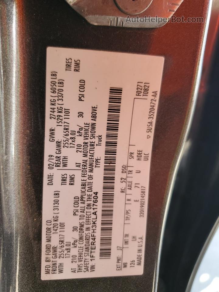 2019 Ford Ranger Xl Серый vin: 1FTER4FH3KLA17604