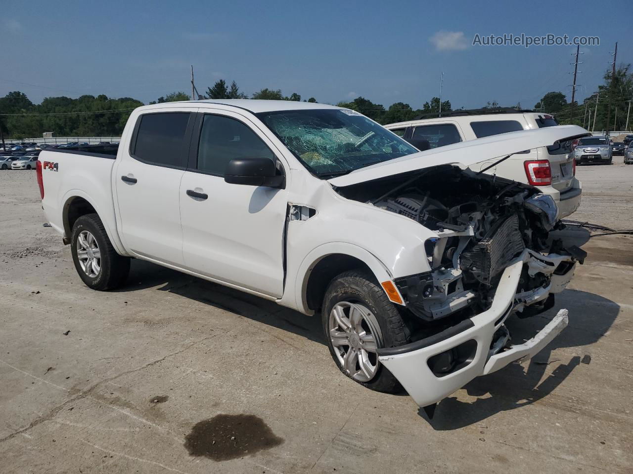 2020 Ford Ranger Xl White vin: 1FTER4FH3LLA10394