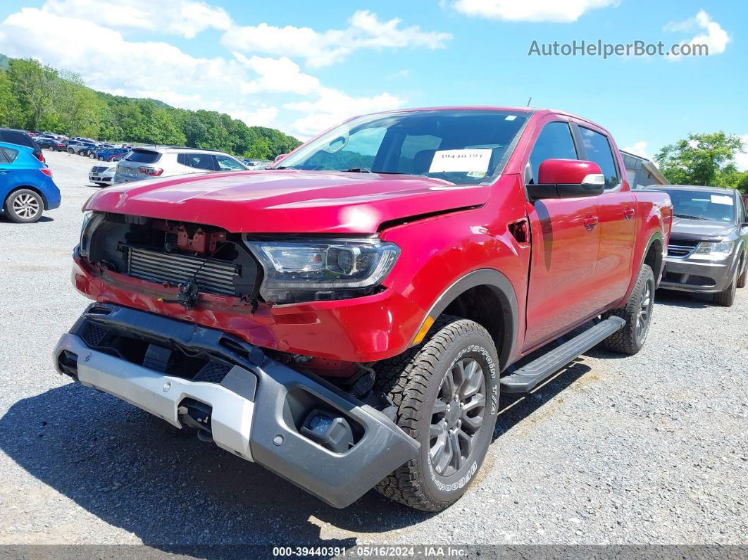 2020 Ford Ranger Lariat Red vin: 1FTER4FH3LLA60891