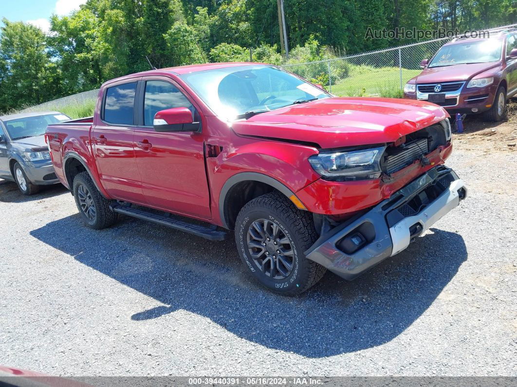 2020 Ford Ranger Lariat Red vin: 1FTER4FH3LLA60891