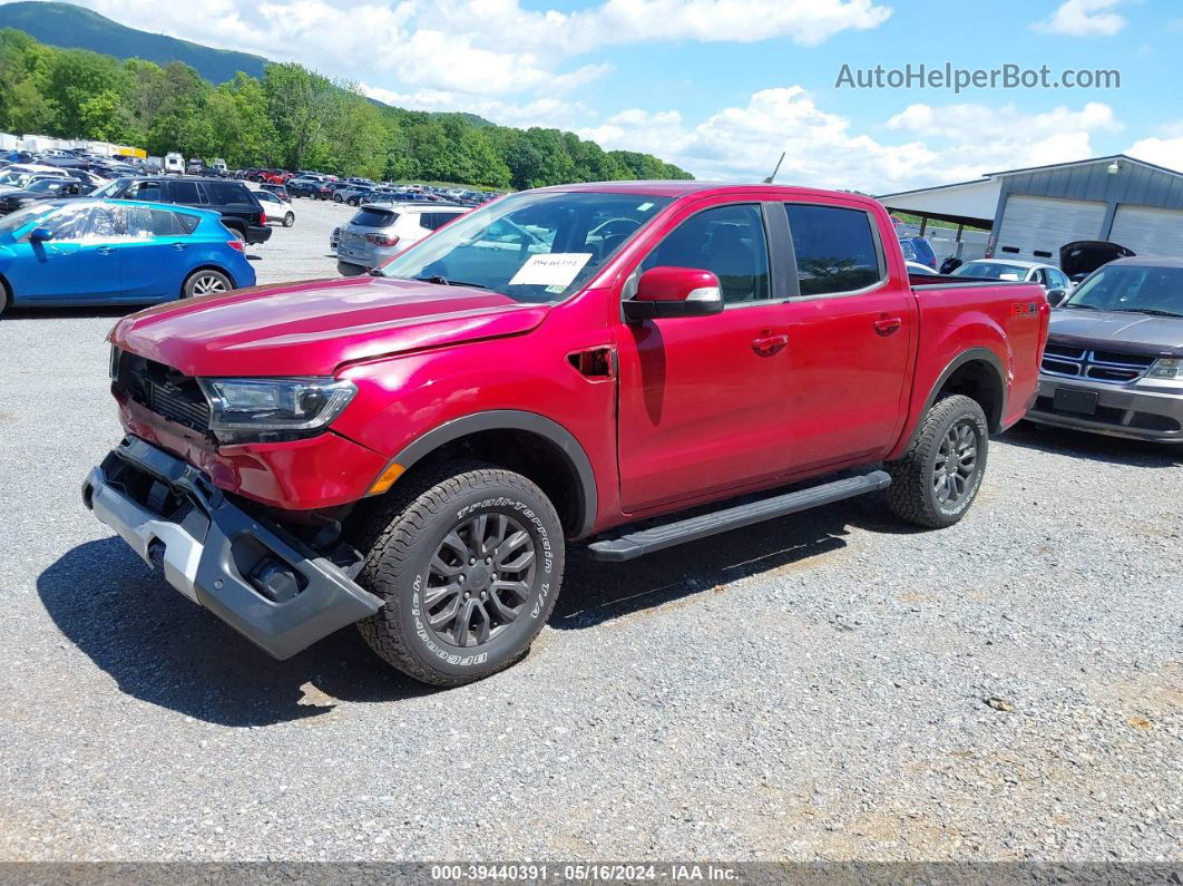 2020 Ford Ranger Lariat Red vin: 1FTER4FH3LLA60891