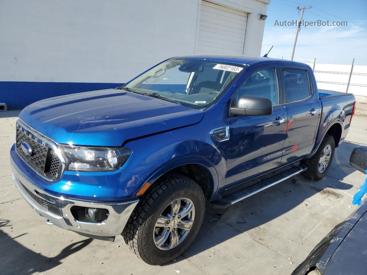 2019 Ford Ranger Xl Blue vin: 1FTER4FH4KLA68450