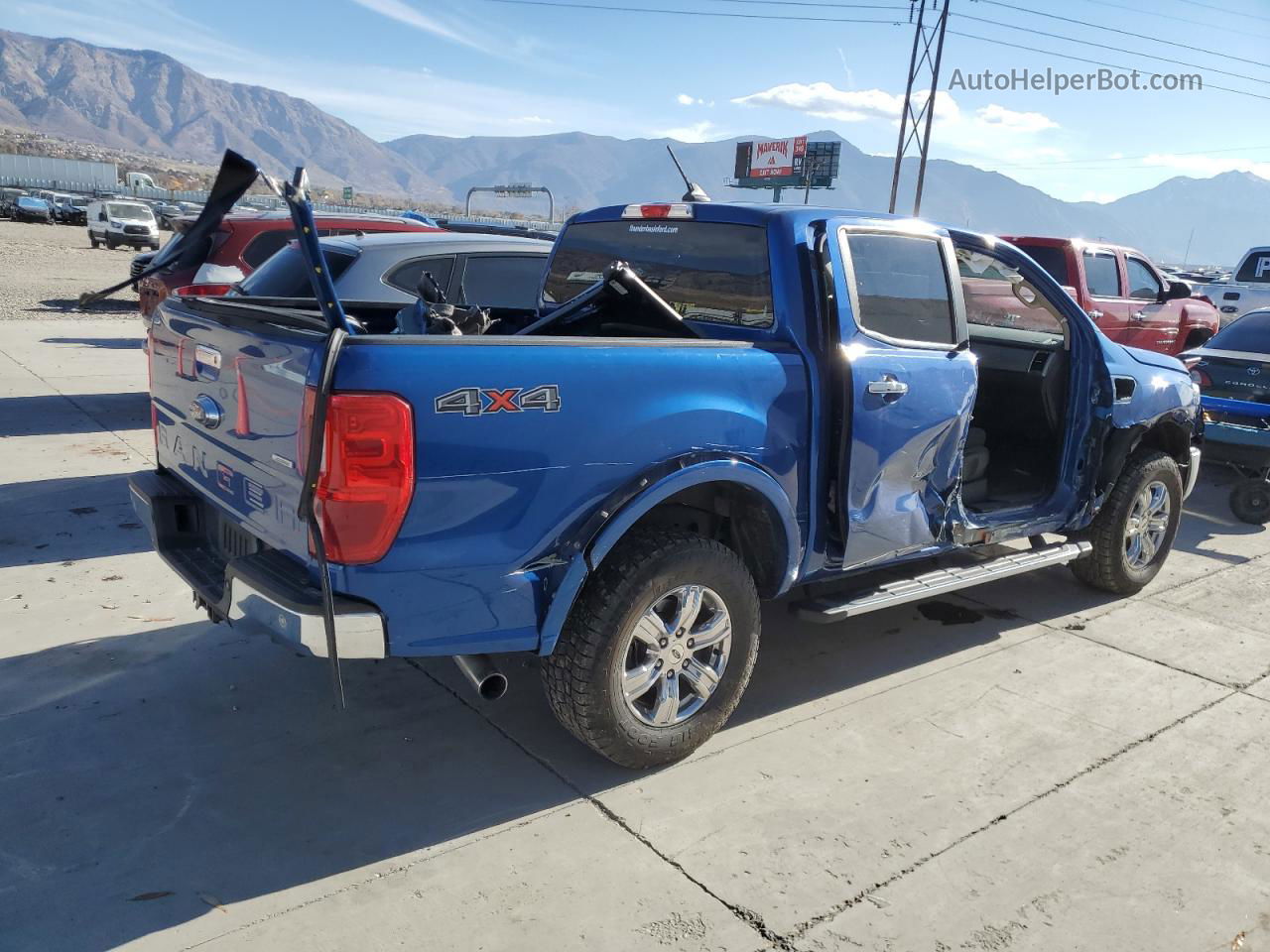 2019 Ford Ranger Xl Blue vin: 1FTER4FH4KLA68450