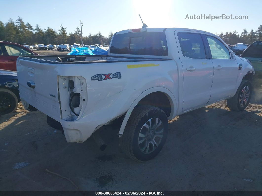 2020 Ford Ranger Lariat White vin: 1FTER4FH4LLA15944