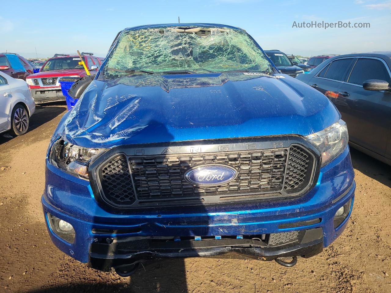 2019 Ford Ranger Xl Blue vin: 1FTER4FH5KLA87136