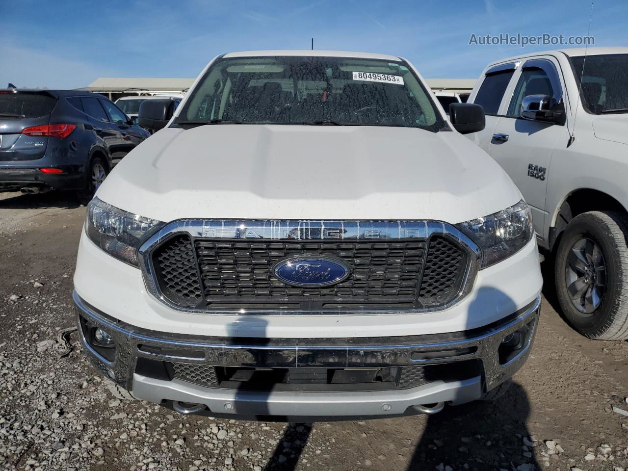 2020 Ford Ranger Xl White vin: 1FTER4FH5LLA84190