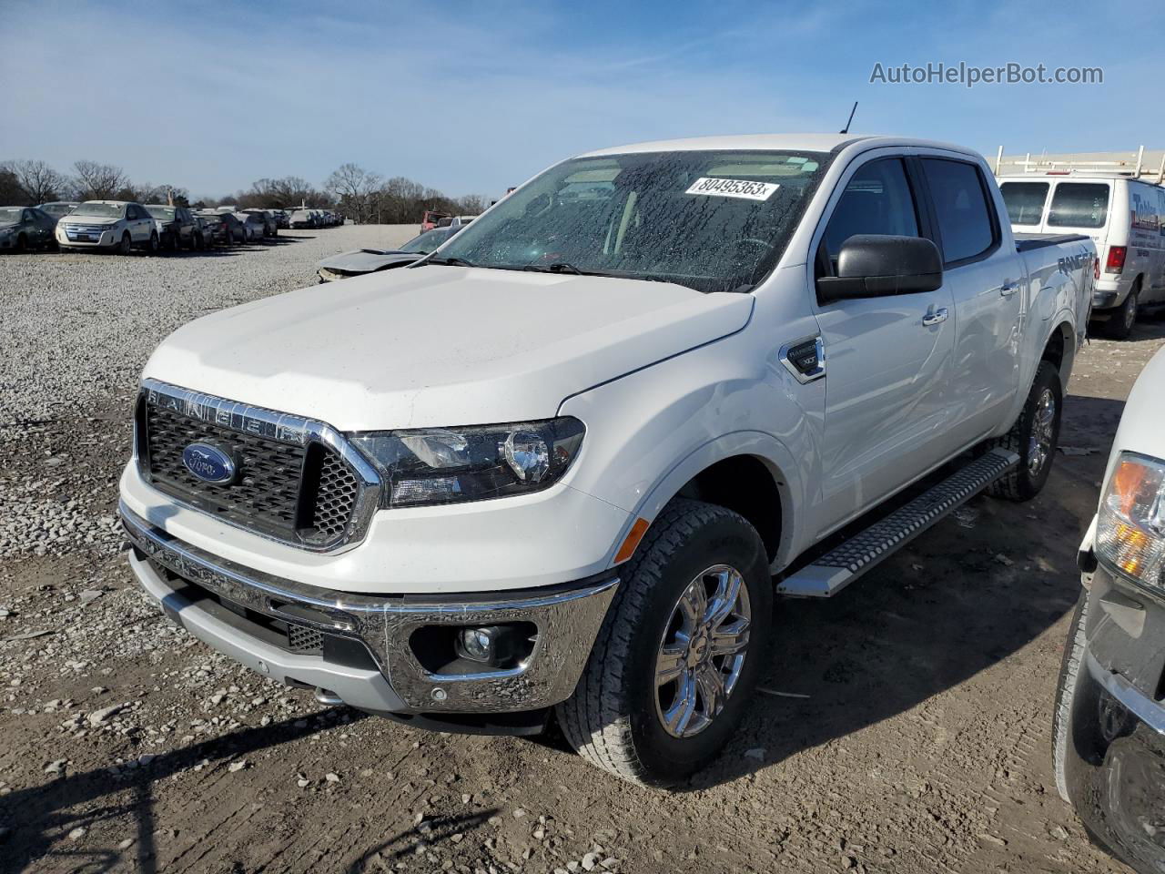 2020 Ford Ranger Xl White vin: 1FTER4FH5LLA84190