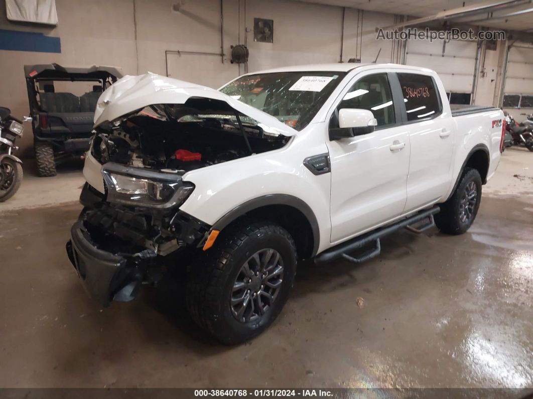 2019 Ford Ranger Lariat White vin: 1FTER4FH6KLA46577