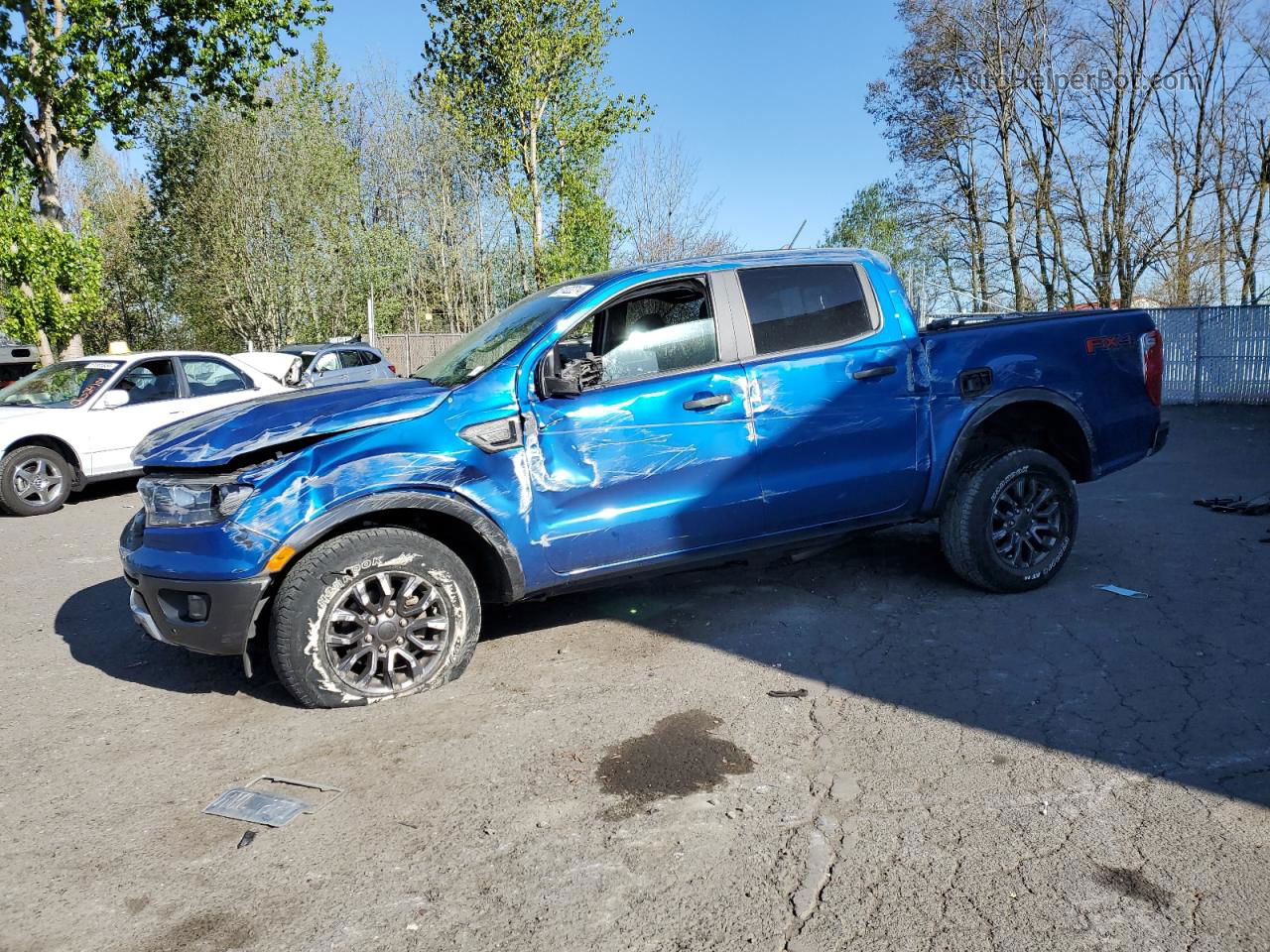 2019 Ford Ranger Xl Blue vin: 1FTER4FH7KLA30890