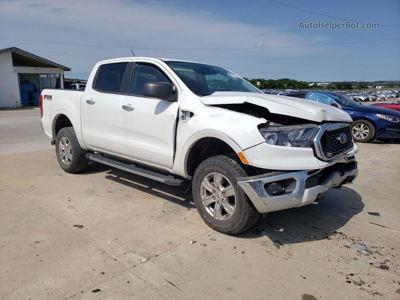 2019 Ford Ranger Xl White vin: 1FTER4FH7KLA86621