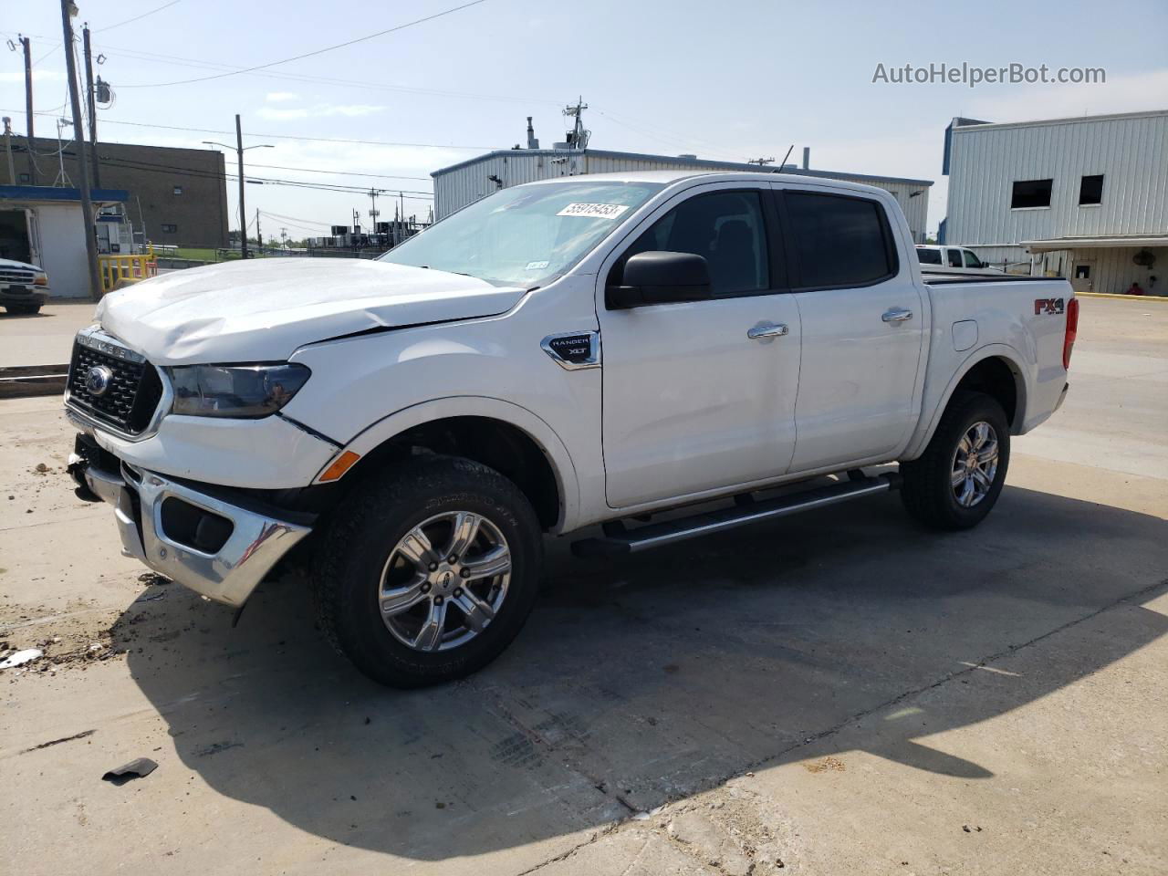 2019 Ford Ranger Xl White vin: 1FTER4FH7KLA86621