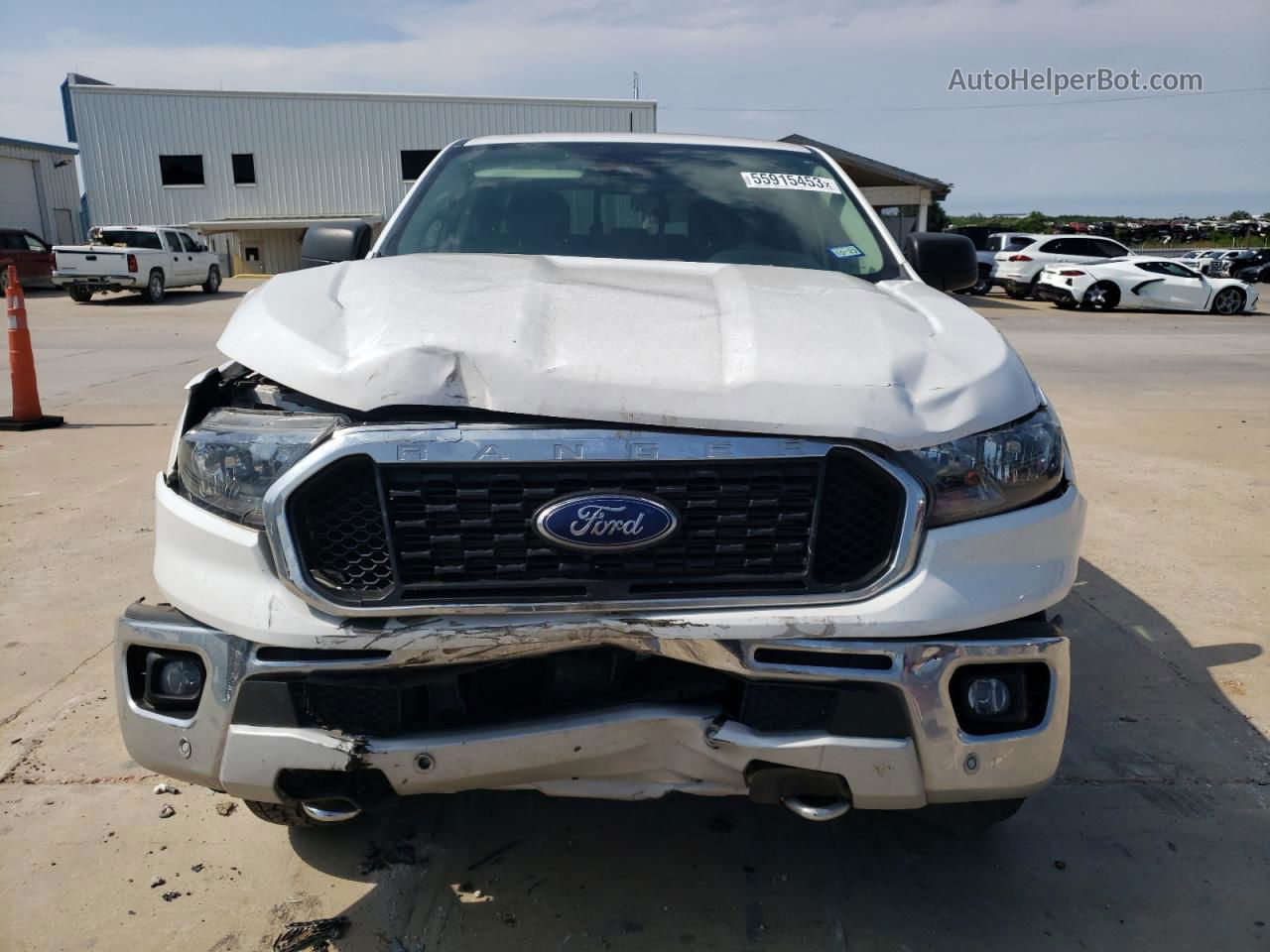 2019 Ford Ranger Xl White vin: 1FTER4FH7KLA86621