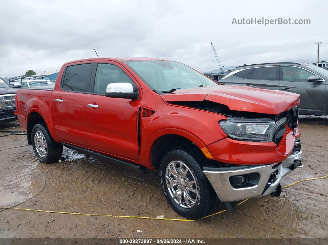 2019 Ford Ranger Lariat Orange vin: 1FTER4FH7KLA88059