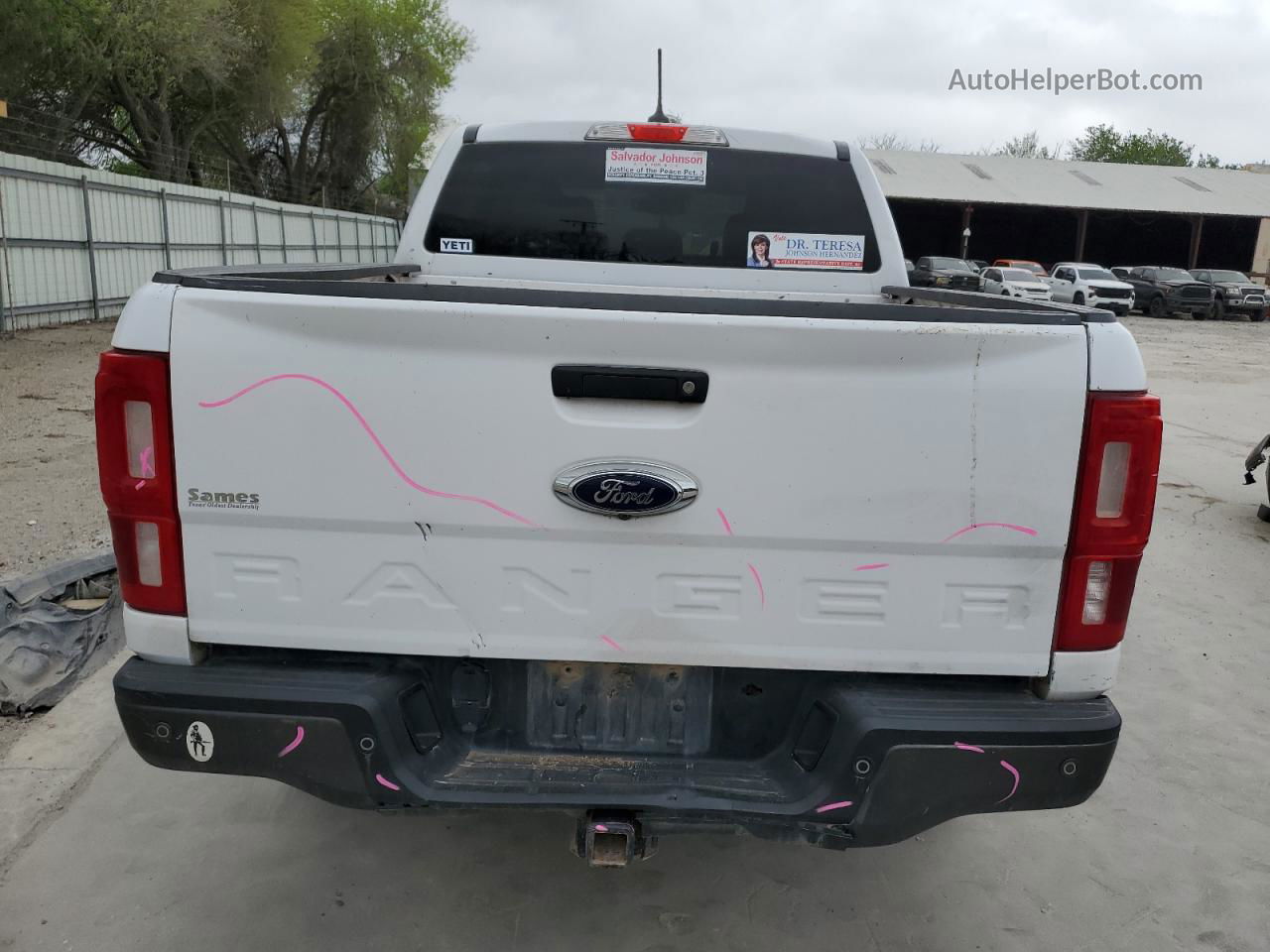 2020 Ford Ranger Xl White vin: 1FTER4FH7LLA98673