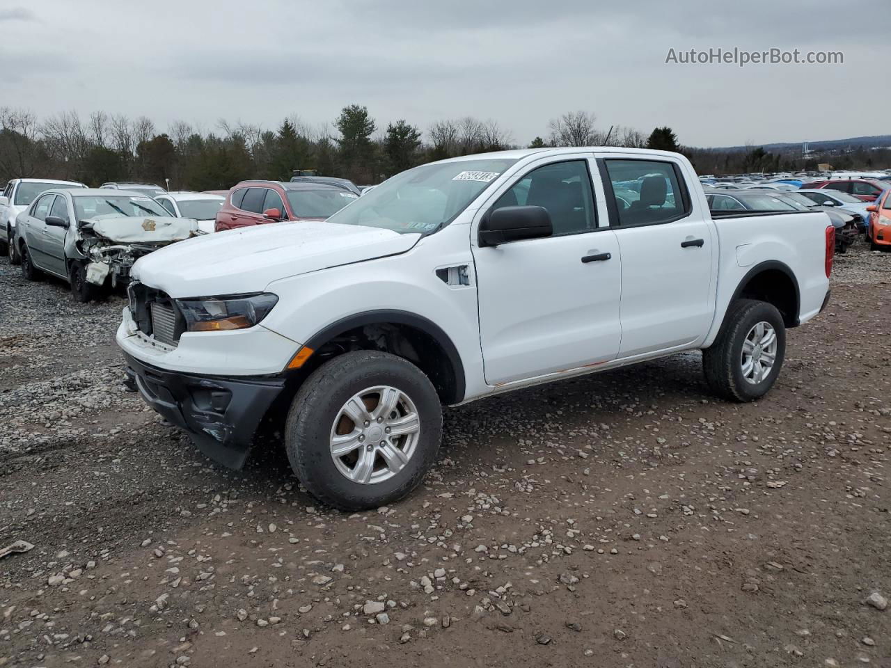 2020 Ford Ranger Xl White vin: 1FTER4FH9LLA78327