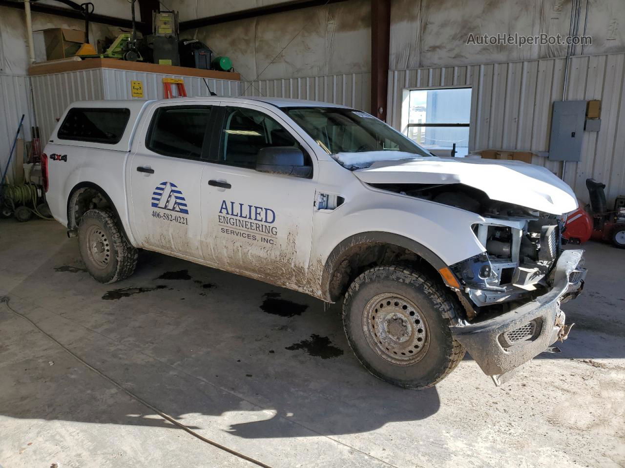 2020 Ford Ranger Xl White vin: 1FTER4FH9LLA80580