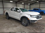 2019 Ford Ranger Lariat White vin: 1FTER4FHXKLA52883