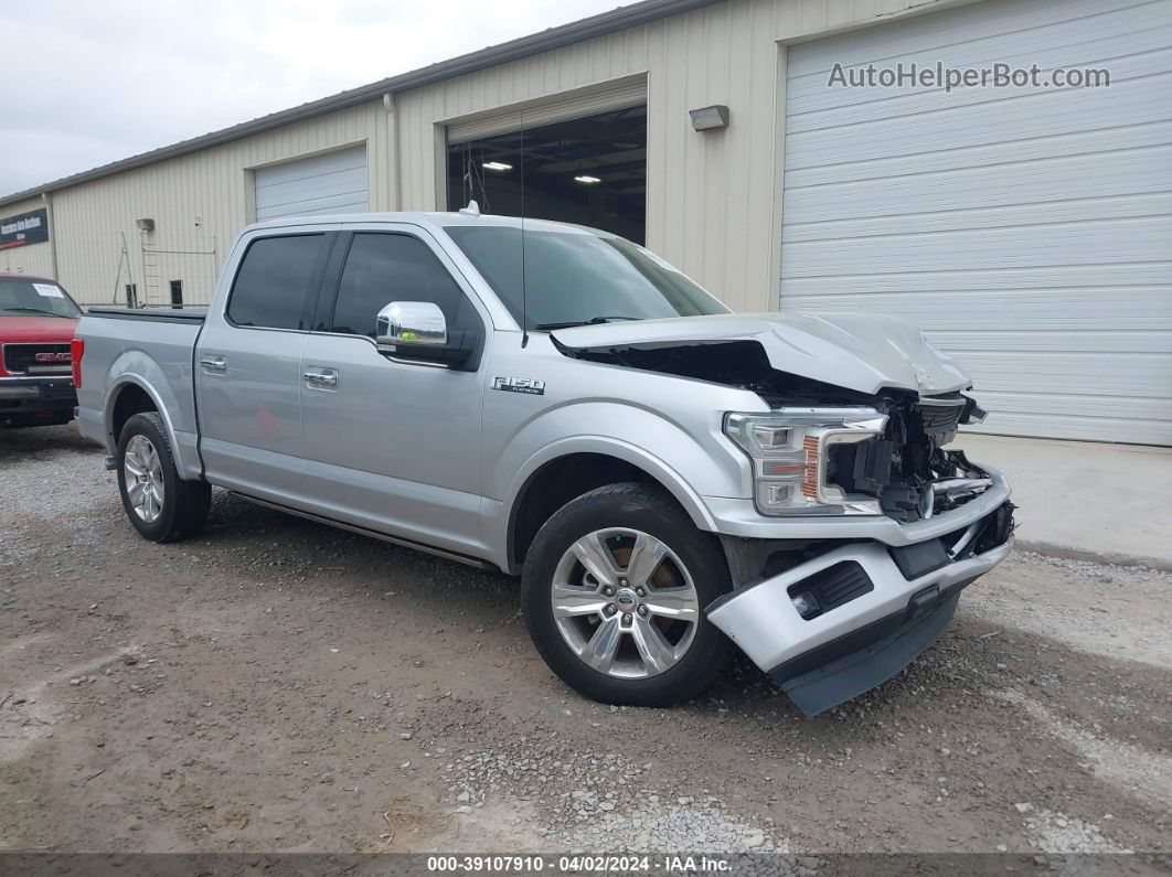 2019 Ford F-150 Platinum Silver vin: 1FTEW1C42KFB48949