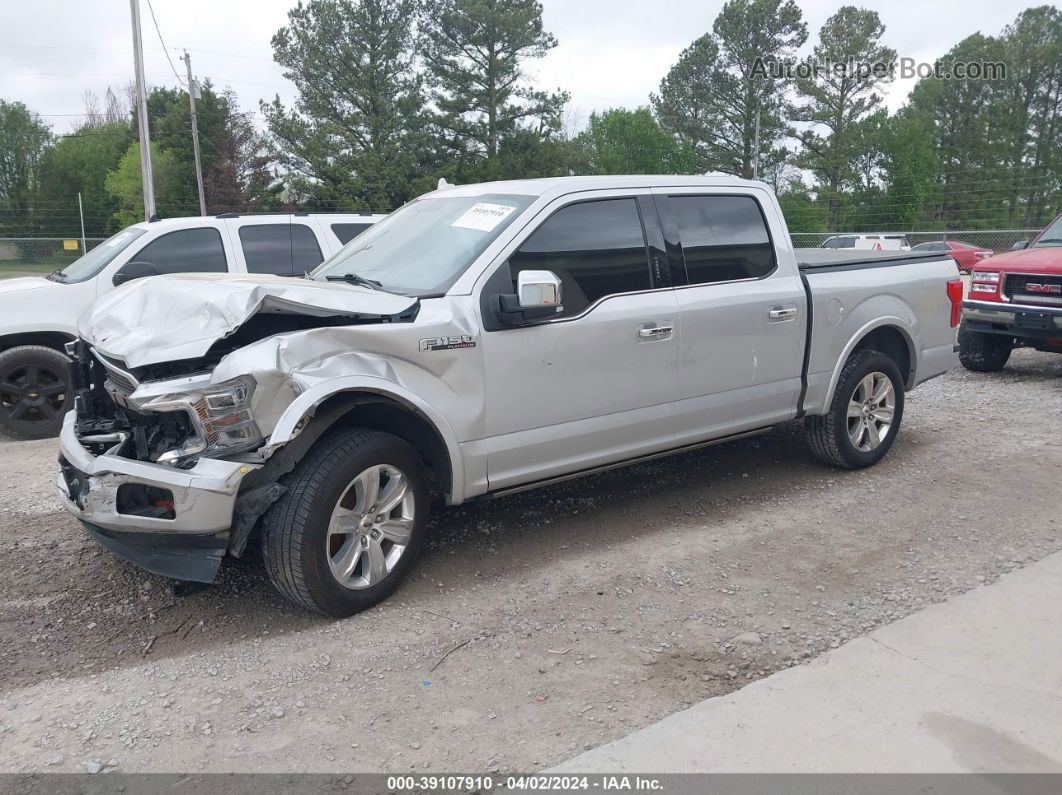 2019 Ford F-150 Platinum Silver vin: 1FTEW1C42KFB48949