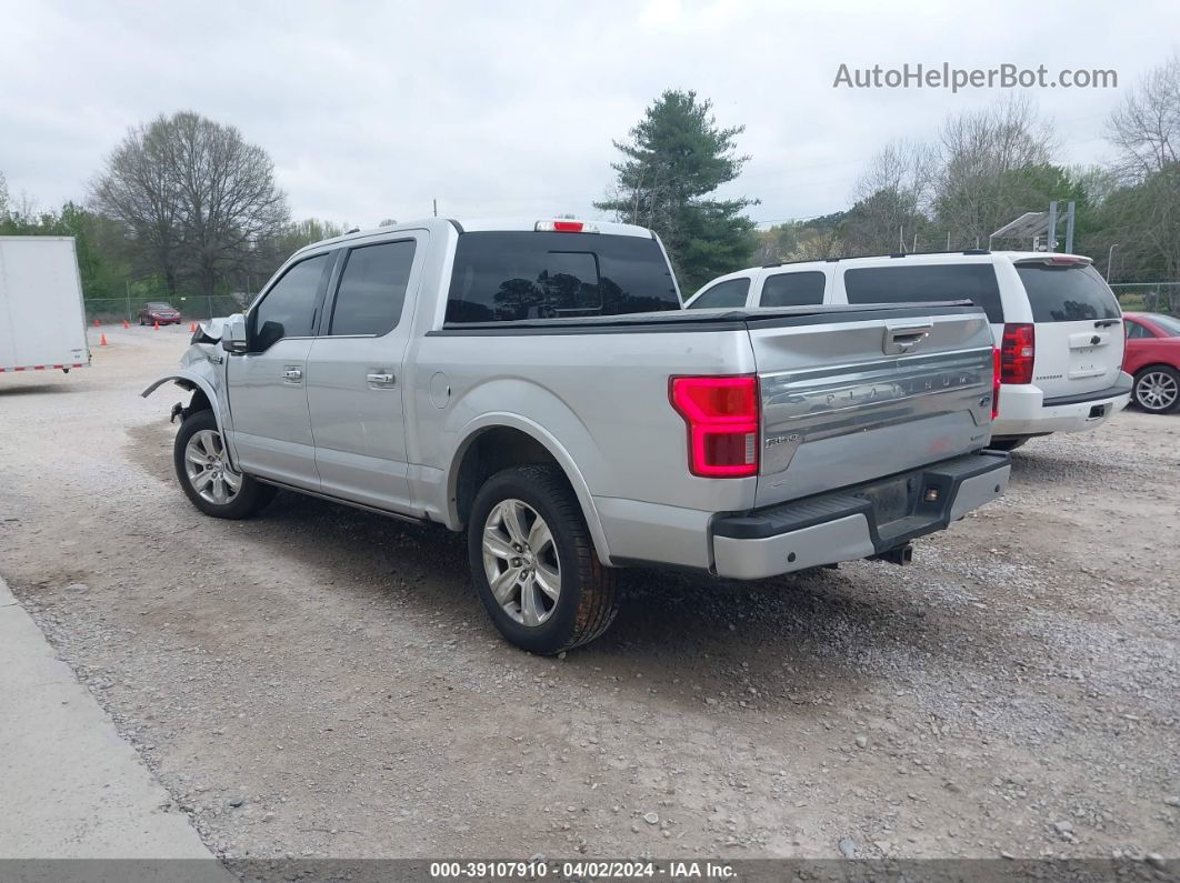 2019 Ford F-150 Platinum Silver vin: 1FTEW1C42KFB48949