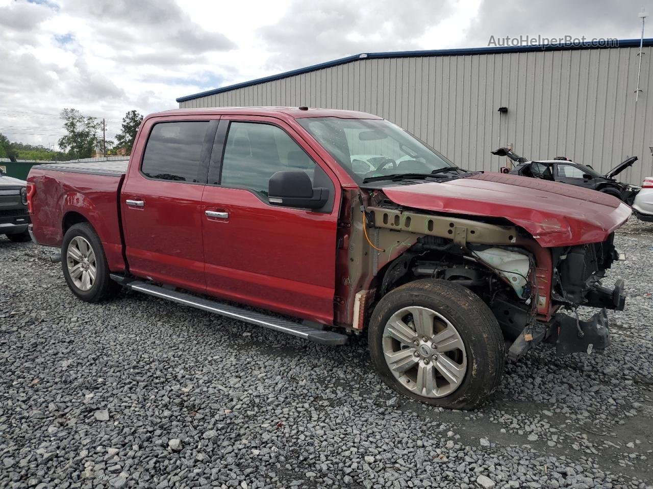 2018 Ford F150 Supercrew Red vin: 1FTEW1C52JFB50059
