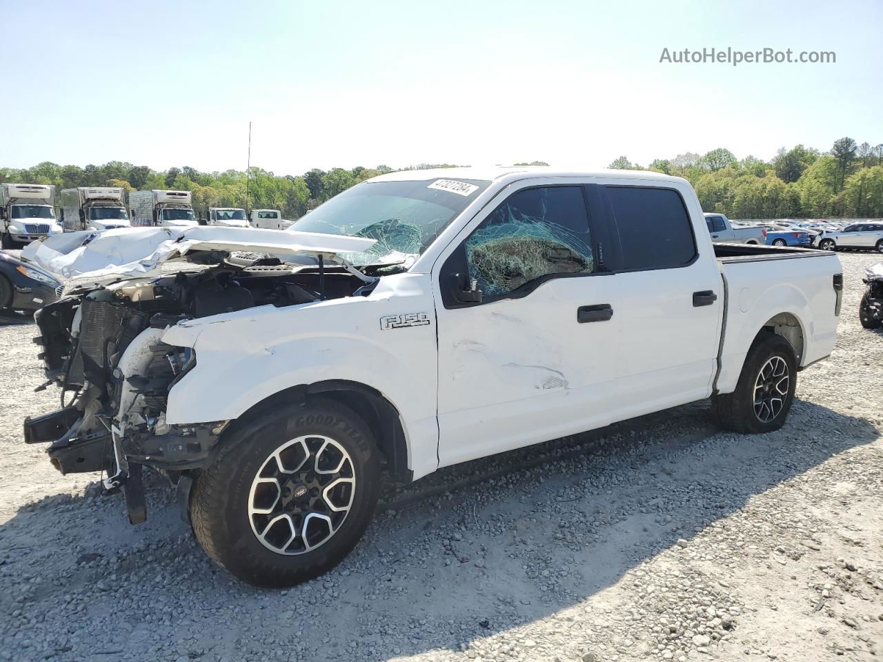 2017 Ford F150 Supercrew White vin: 1FTEW1C81HKC65733