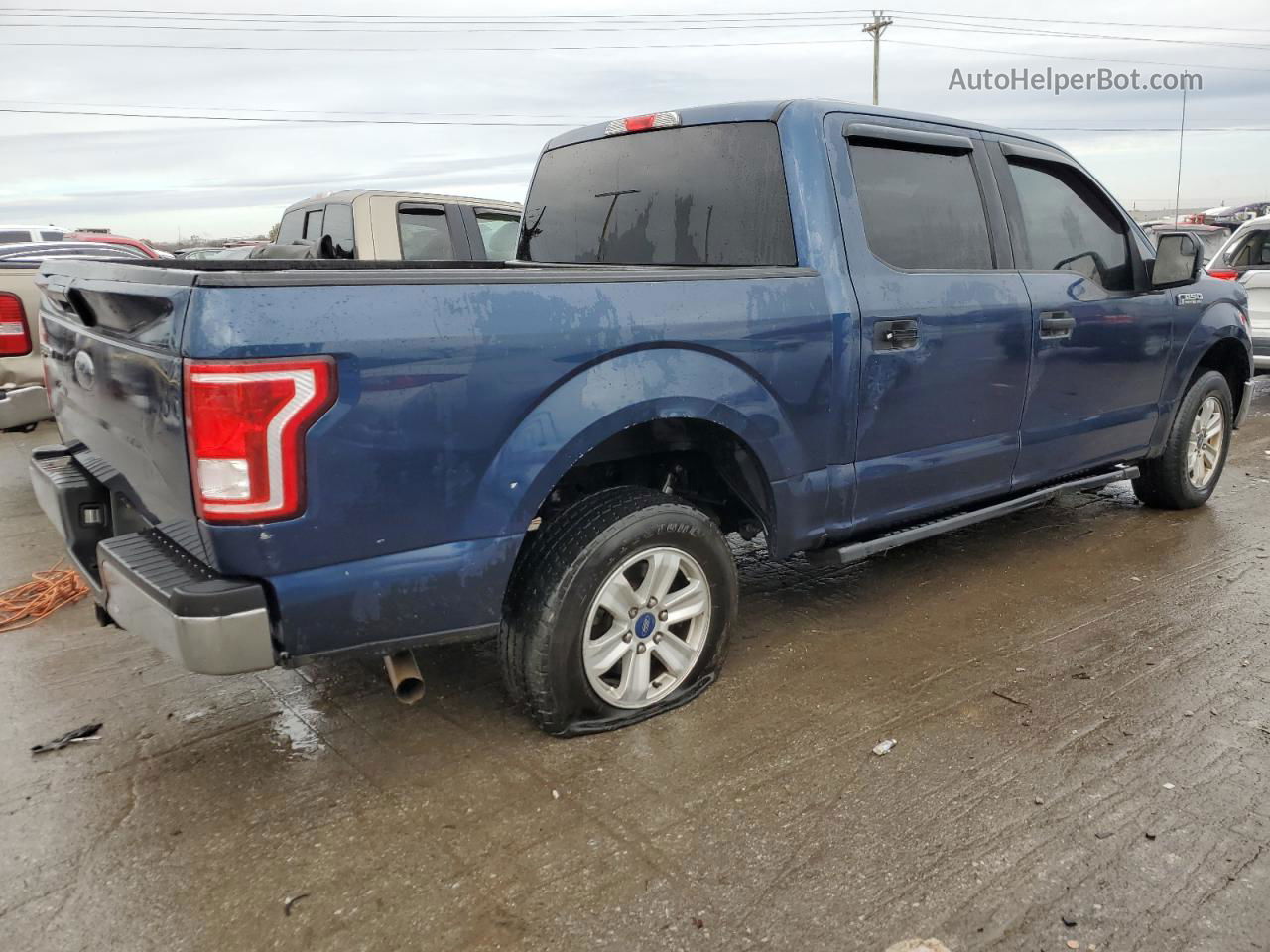 2017 Ford F150 Supercrew Blue vin: 1FTEW1C85HKD45326