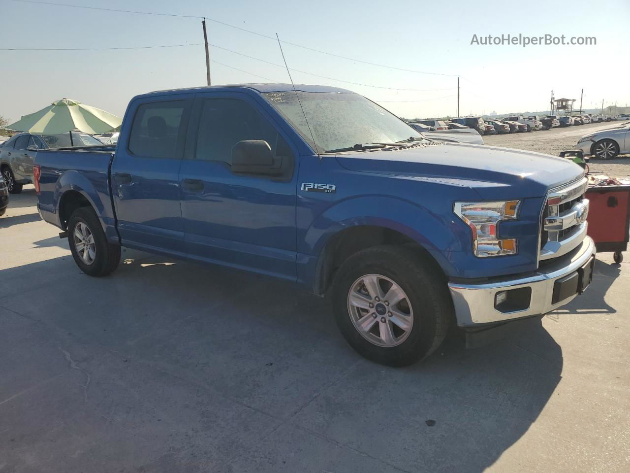 2017 Ford F150 Supercrew Blue vin: 1FTEW1C8XHKE10588