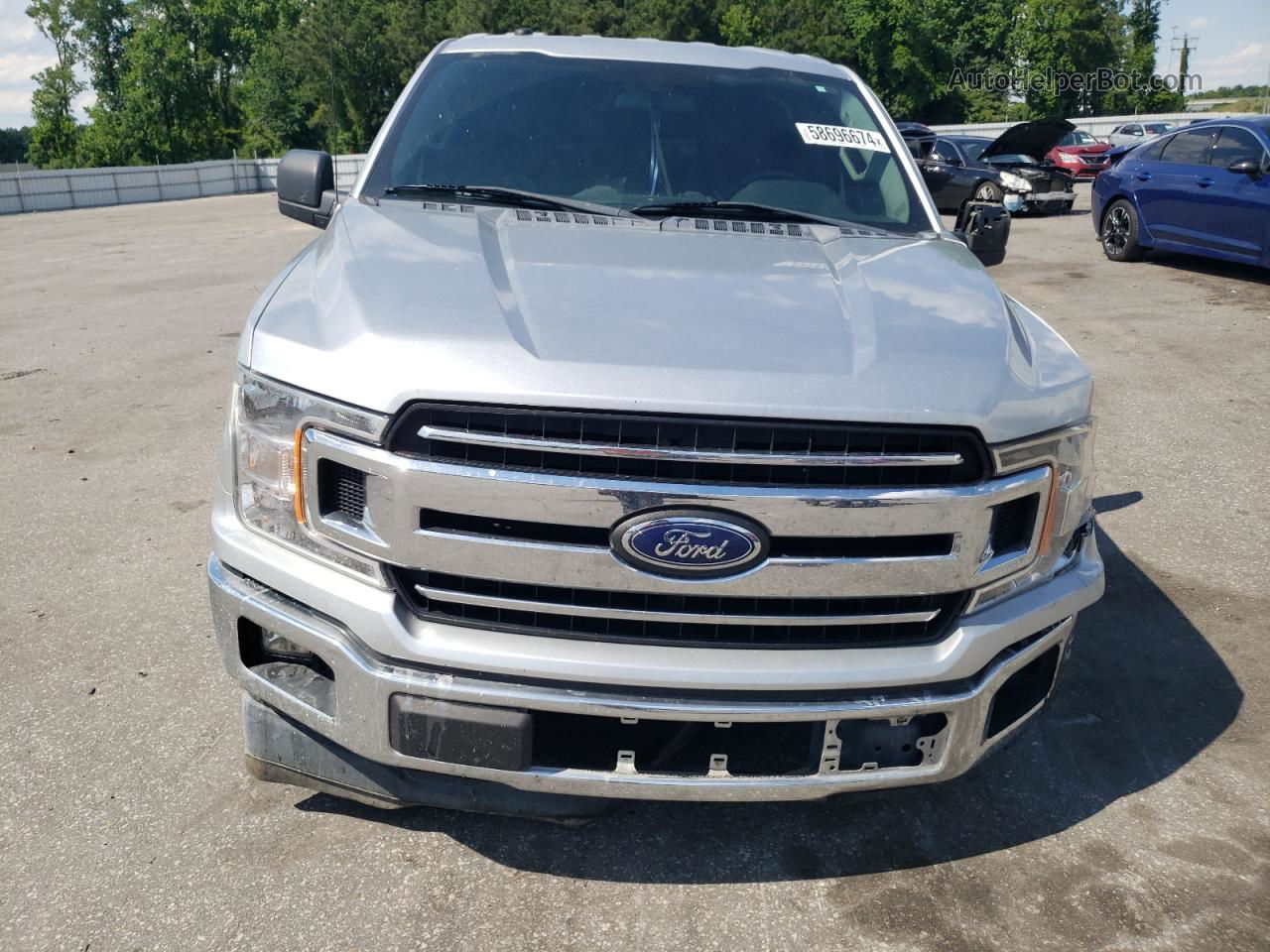 2018 Ford F150 Supercrew Silver vin: 1FTEW1CB0JFD53814