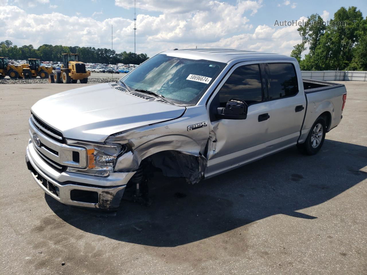 2018 Ford F150 Supercrew Silver vin: 1FTEW1CB0JFD53814