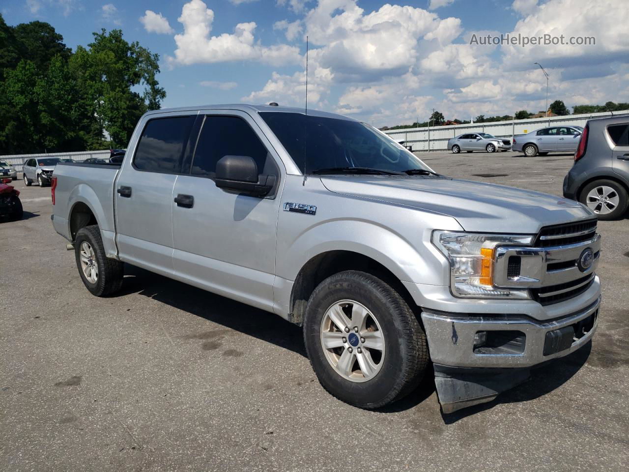 2018 Ford F150 Supercrew Серебряный vin: 1FTEW1CB0JFD53814