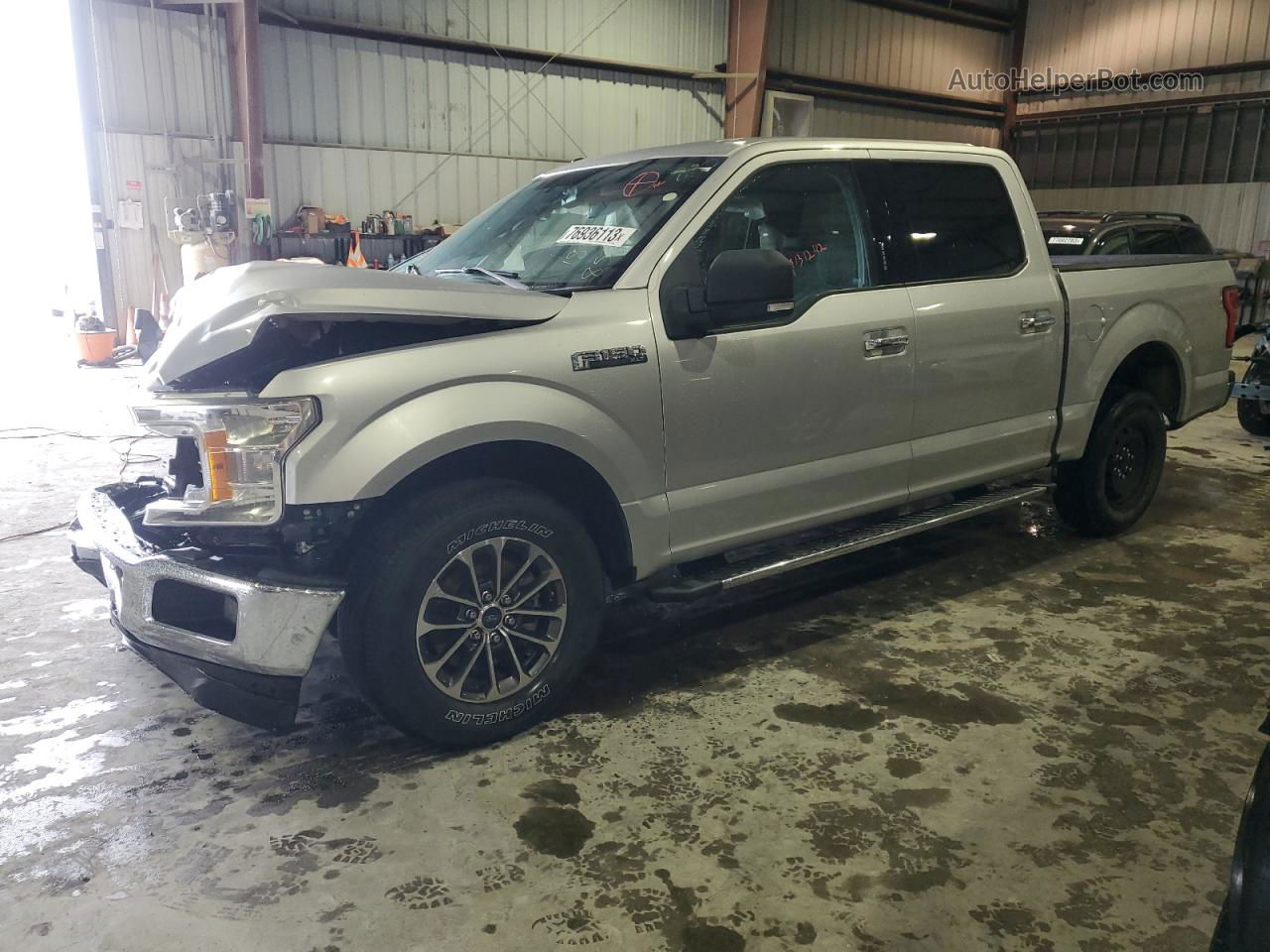 2018 Ford F150 Supercrew Silver vin: 1FTEW1CB1JFA98526