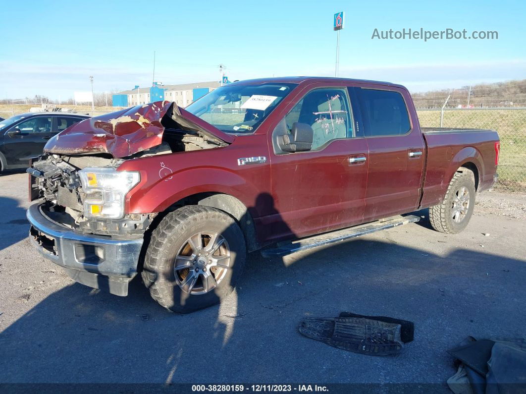 2017 Ford F-150 Xlt Burgundy vin: 1FTEW1CF6HKC02349