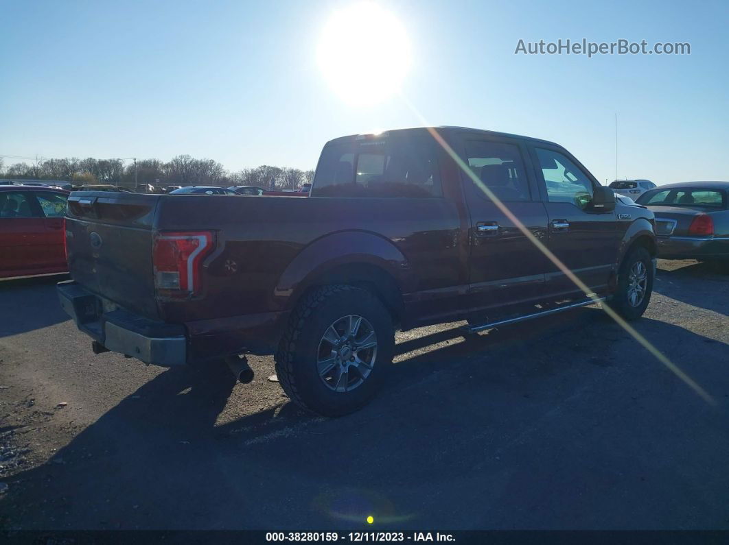 2017 Ford F-150 Xlt Burgundy vin: 1FTEW1CF6HKC02349