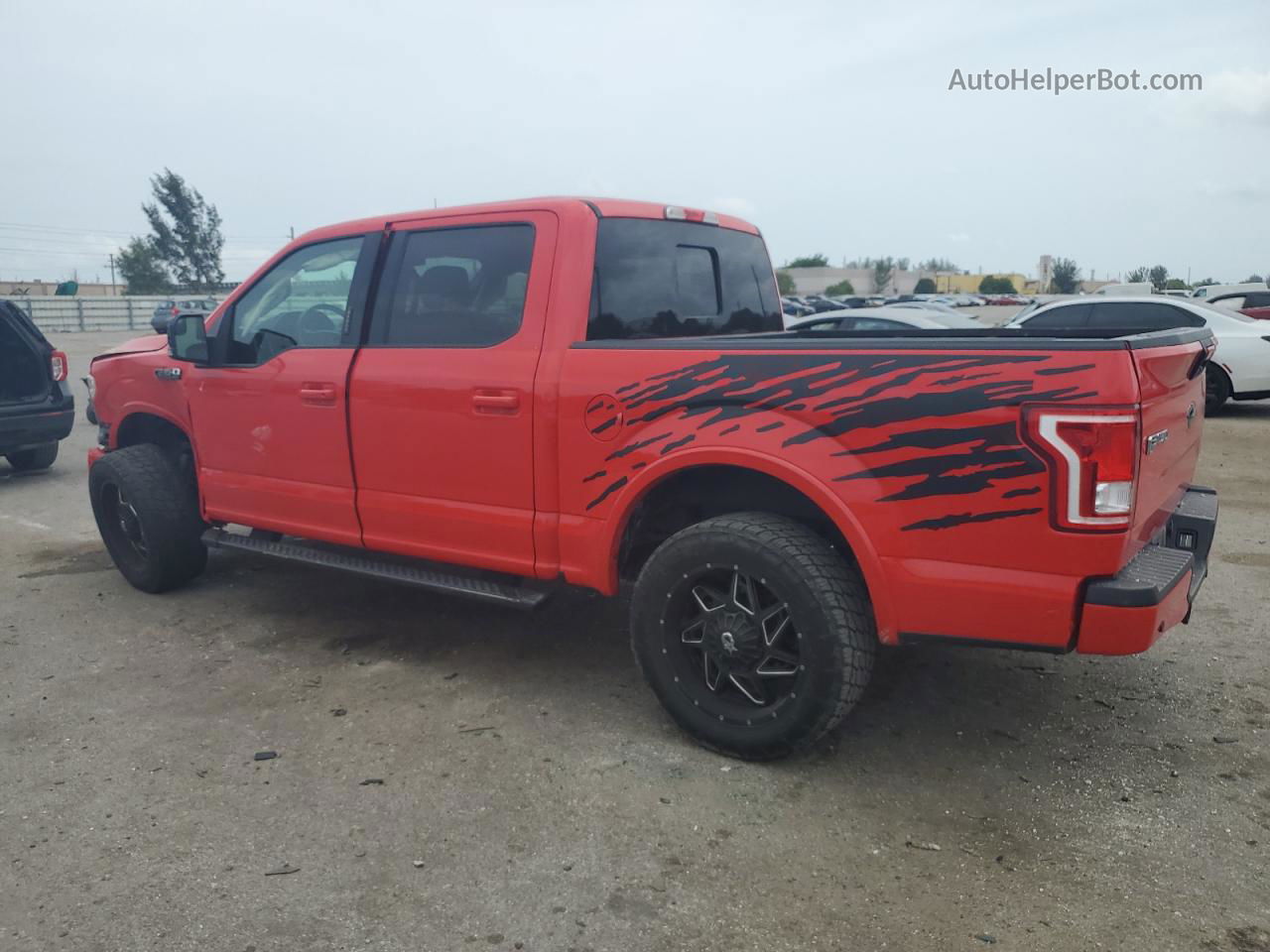 2017 Ford F150 Supercrew Red vin: 1FTEW1CF7HKC69381