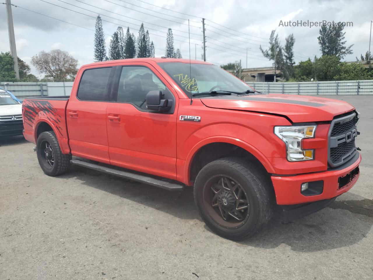 2017 Ford F150 Supercrew Red vin: 1FTEW1CF7HKC69381