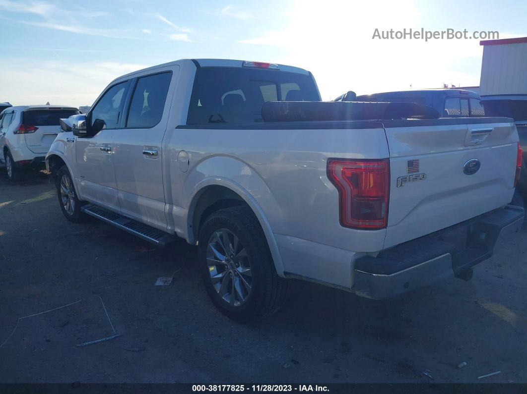 2017 Ford F-150 Lariat White vin: 1FTEW1CG3HKE13517