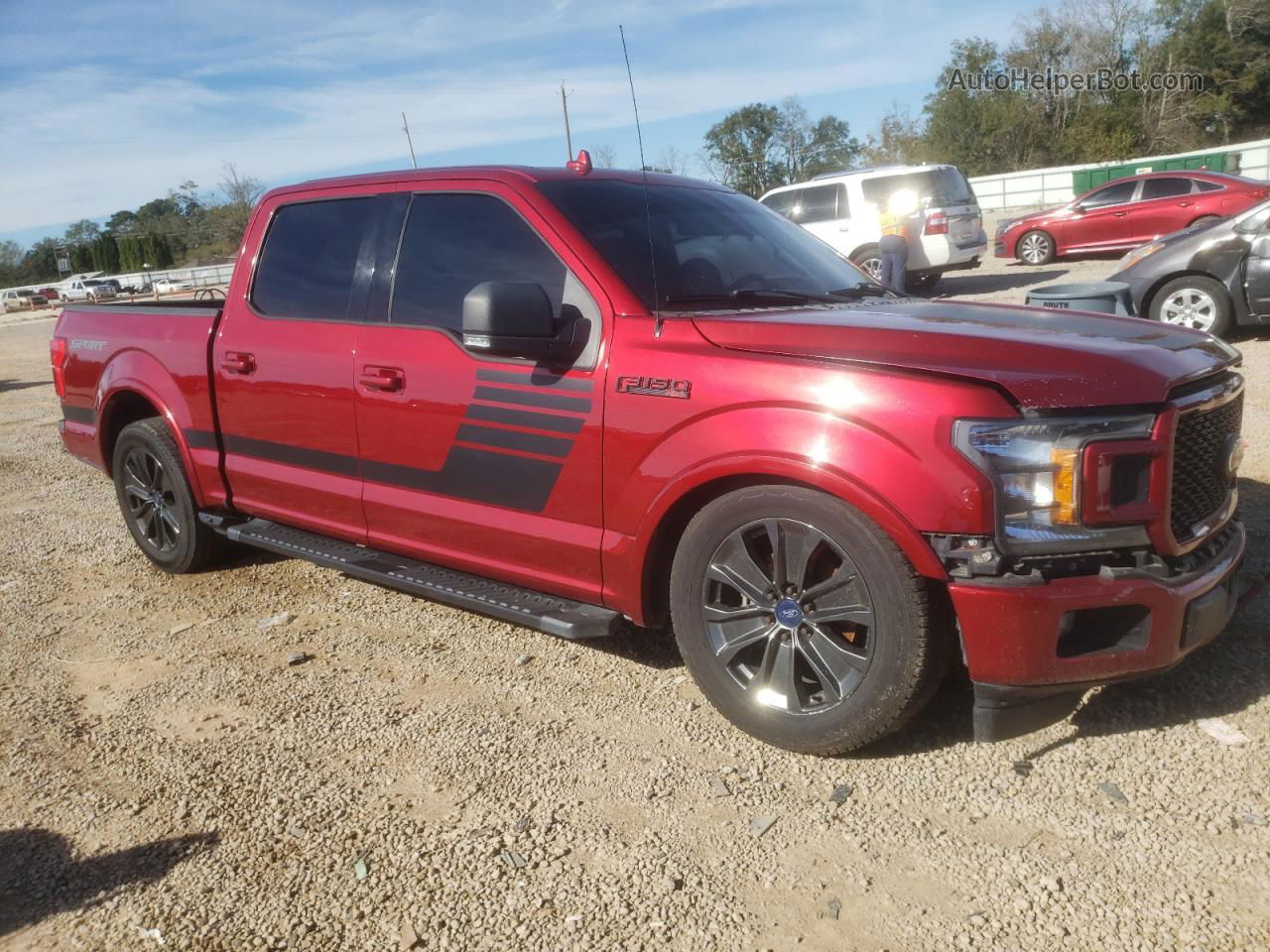 2018 Ford F150 Supercrew Red vin: 1FTEW1CG4JFD04157