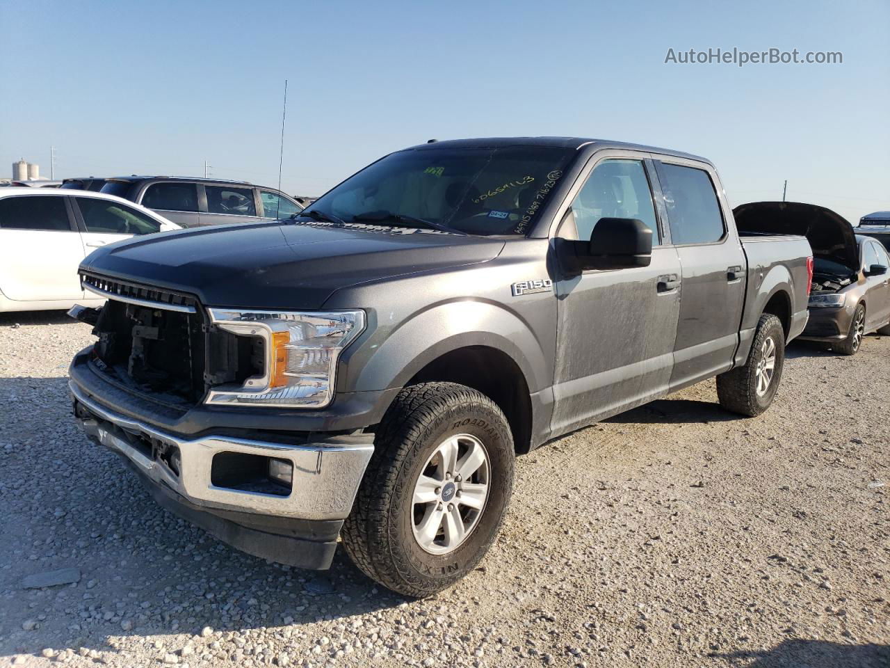 2018 Ford F150 Supercrew Gray vin: 1FTEW1CG8JKE16189