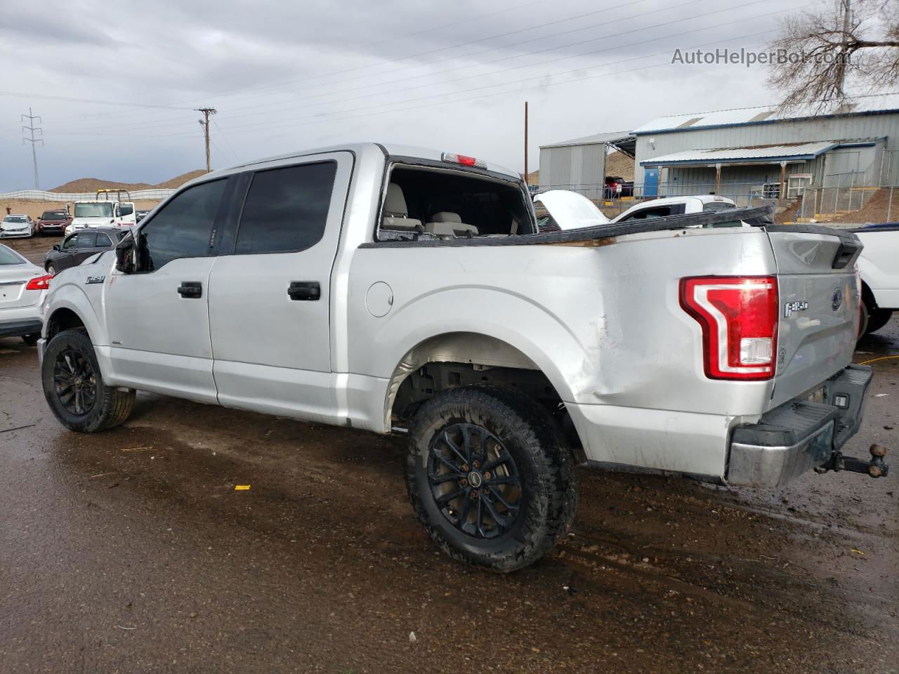 2017 Ford F150 Supercrew Silver vin: 1FTEW1CG9HKD00932